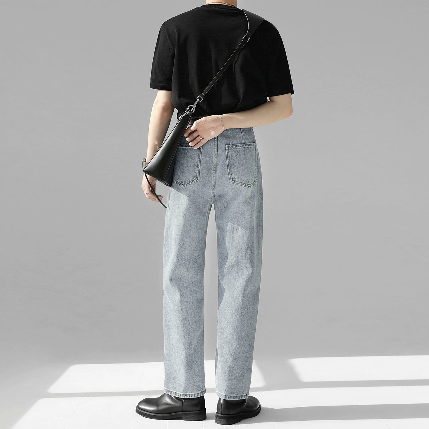 センターラインストレートデニム