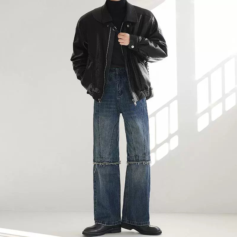 カットオフフリンジデニムパンツ