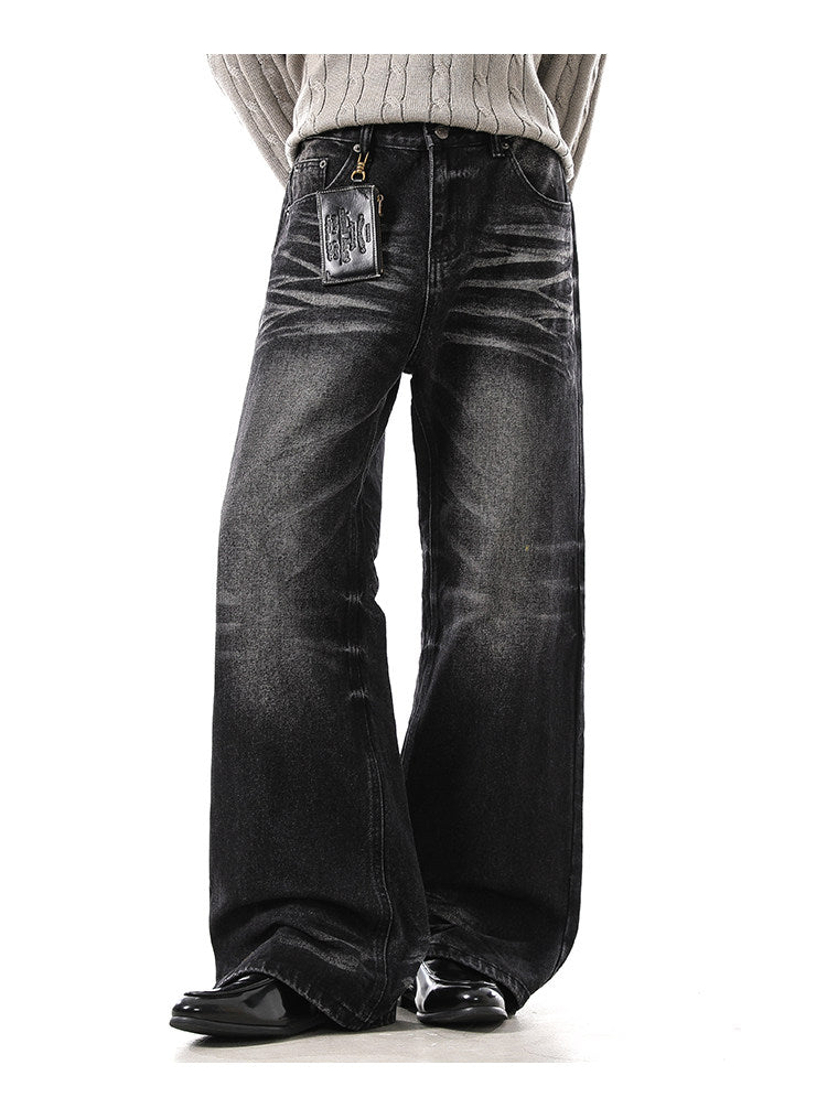 ヴィンテージウォッシュドバギーデニム