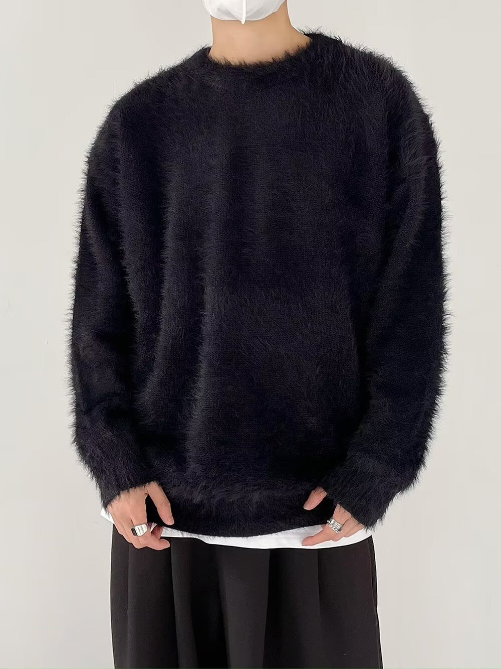 シャギールーズクルーニット