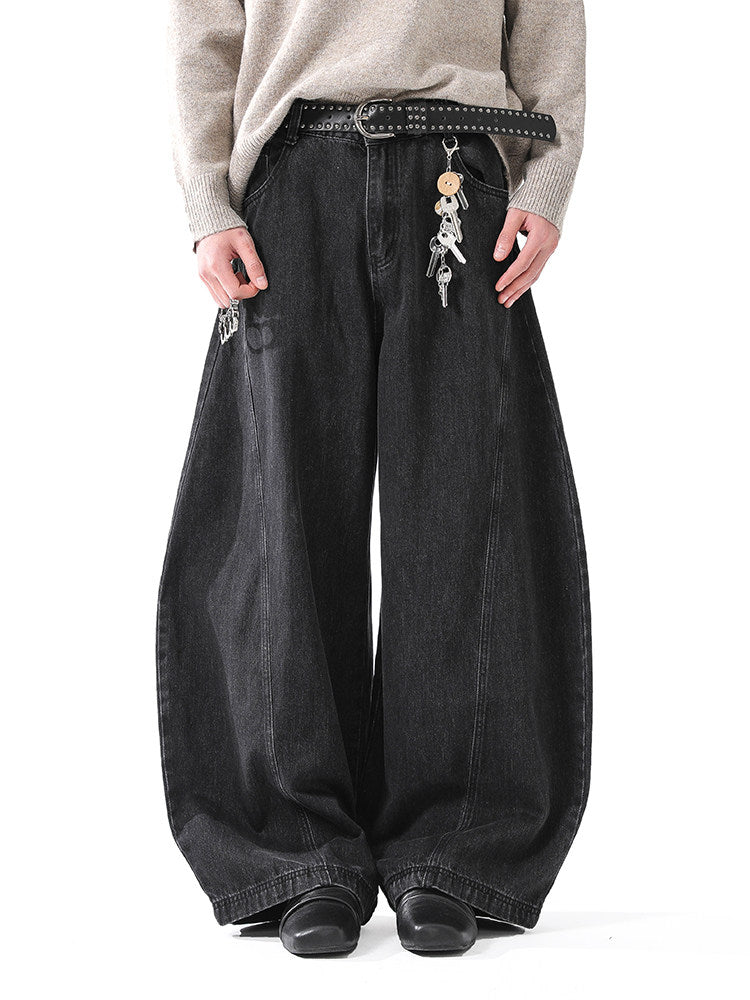 モードワイドブラックデニム