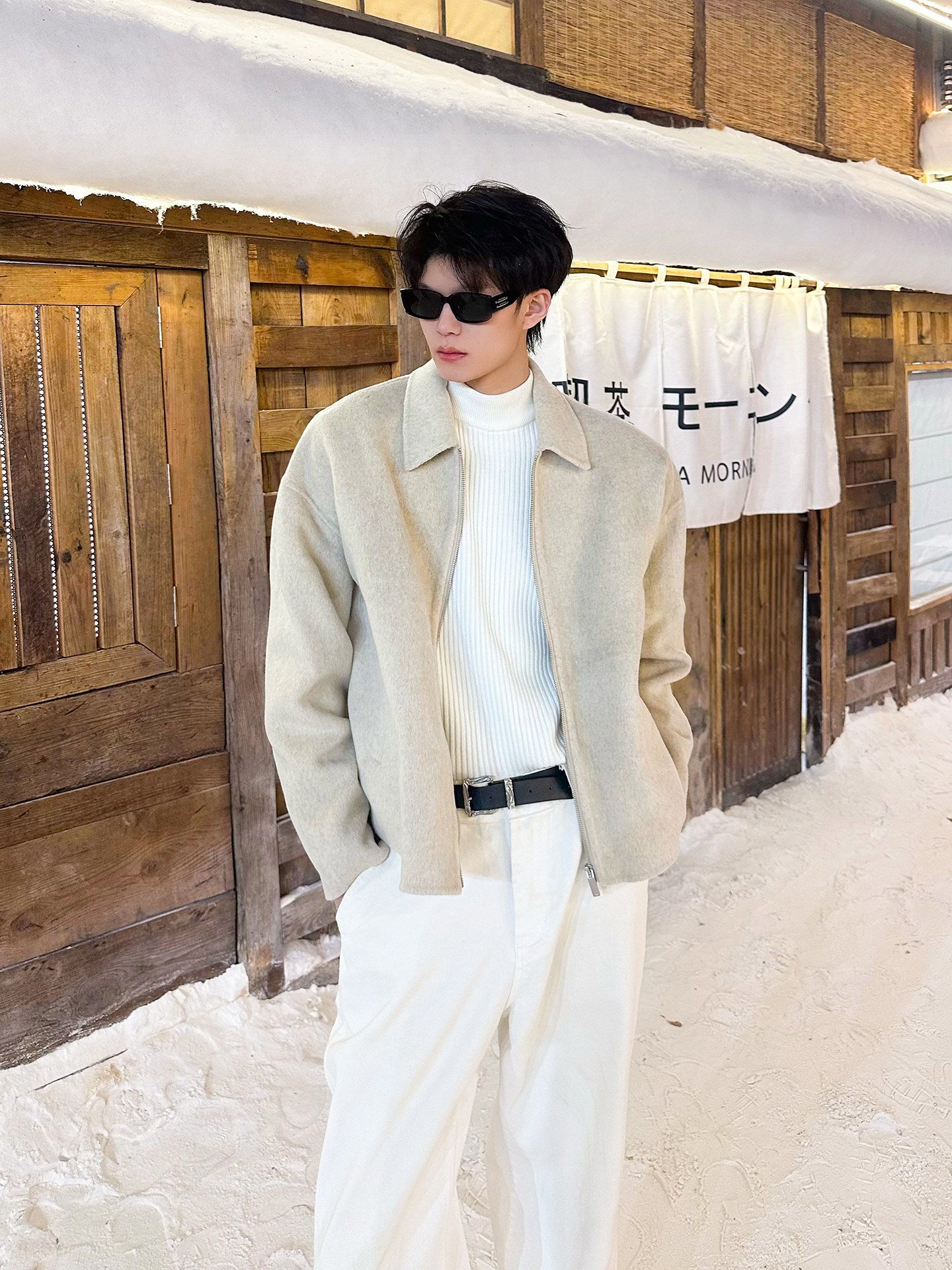 クラシックウールライクジップジャケット