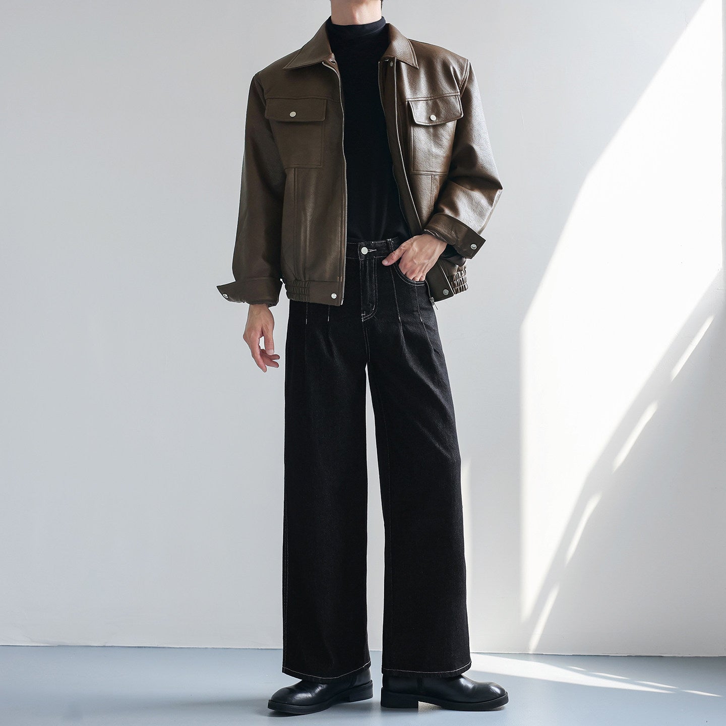 ミニマルフローワイドデニム