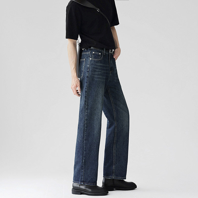 ディープトーンミニマルストレートデニム